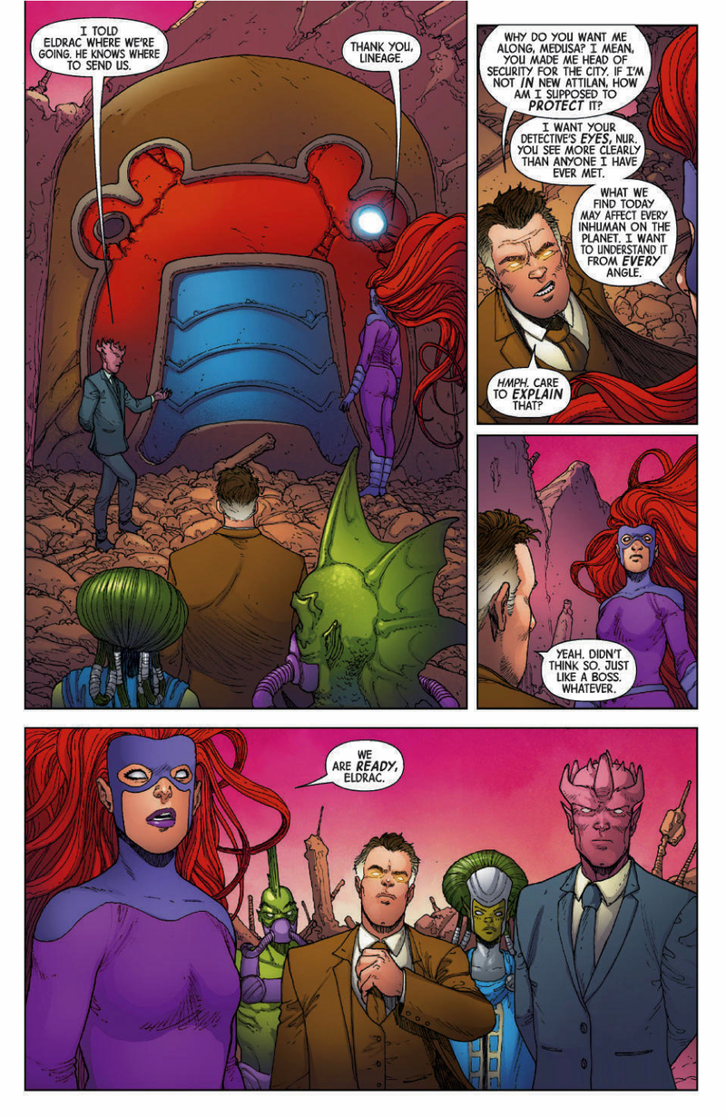 Illustration for article titled Exclusive Marvel preview: Medusa gets manipulated in Inhuman #13